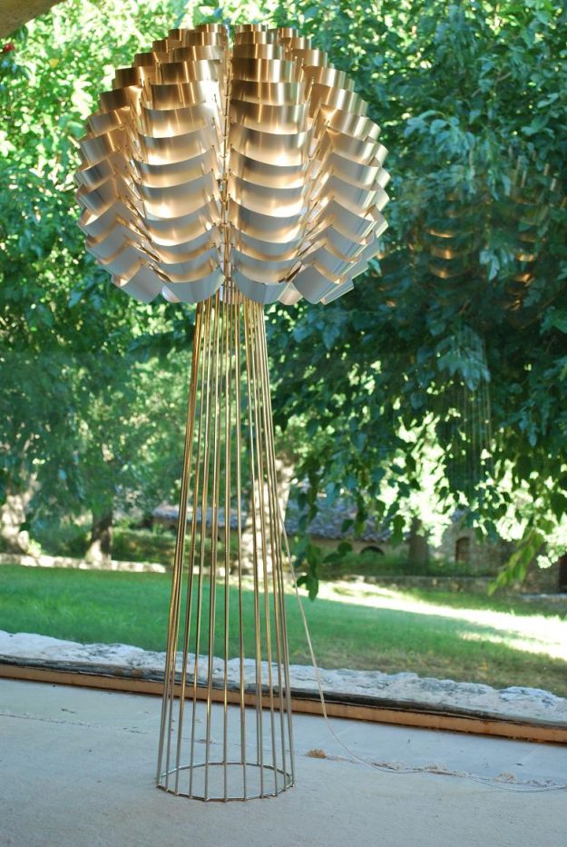 Orion lampadaire argent bergerie