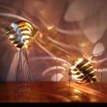 Auriga cube lamp floor copper