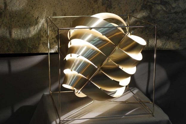 Lampe cube Auriga bronze