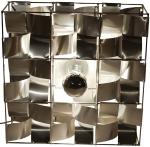 Atlas silver wall light