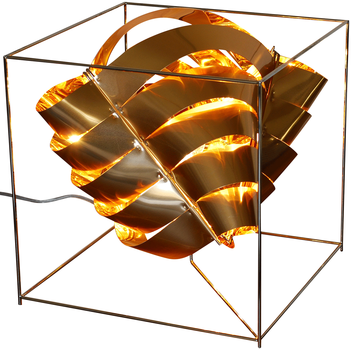 Auriga Cube Copper Lamp
