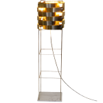 Sirius Silver floor lamp base in Carrara marble