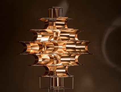 Détail Lampadaire Cassiopée saumon