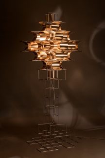 Lampadaire Cassiopée saumon